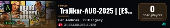  TraJikar-AUG-2025 | [ESX Legacy] live status badge