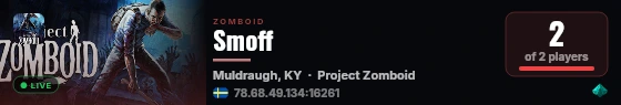 Smoff live status badge