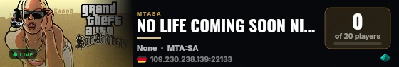 NO LIFE COMING SOON NIKOMEKr live status badge