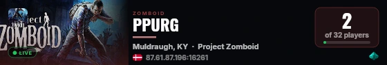 PPURG live status badge