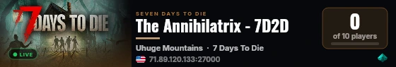 The Annihilatrix - 7D2D live status badge