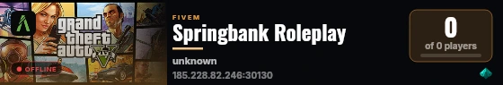 Springbank Roleplay live status badge