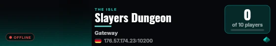Slayers Dungeon live status badge
