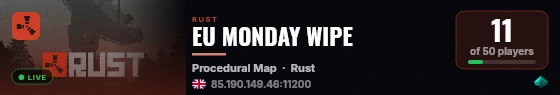 EU MONDAY WIPE live status badge