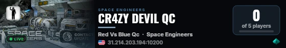 CR4ZY DEVIL QC live status badge