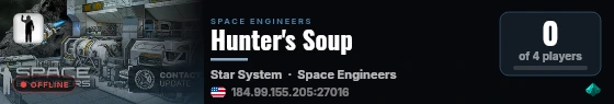 Hunter's Soup live status badge