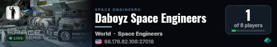 Daboyz Space Engineers live status badge