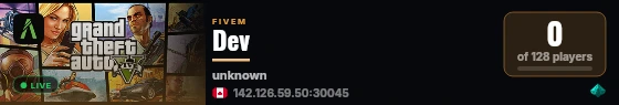 Dev live status badge