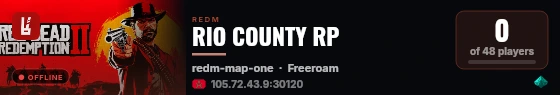 RIO COUNTY RP live status badge