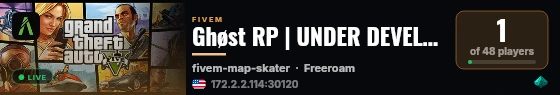 Ghøst RP | UNDER DEVELOPMENT live status badge