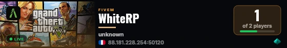 WhiteRP live status badge