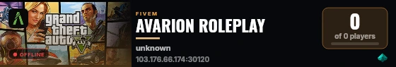 AVARION ROLEPLAY live status badge