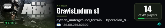 GravisLudum s1 live status badge