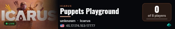 Puppets Playground live status badge