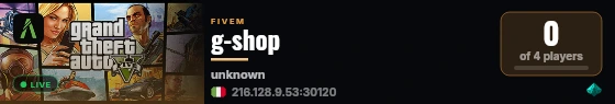 g-shop live status badge
