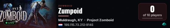 Zumpoid live status badge