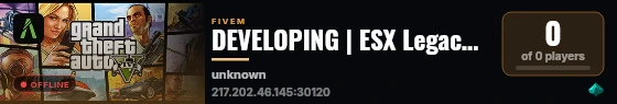 DEVELOPING | ESX Legacy Server live status badge