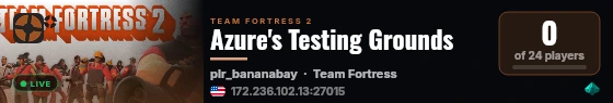 Azure's Testing Grounds live status badge