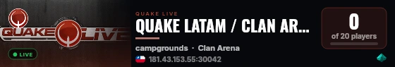 QUAKE LATAM / CLAN ARENA #3 [8X8] / WWW.MEGADRIVESTORE.CL live status badge