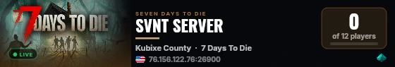 SVNT SERVER live status badge