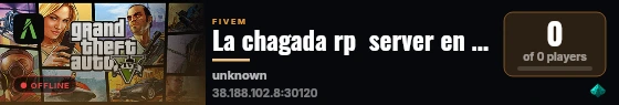 La chagada rp  server en proceso live status badge