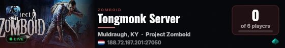 Tongmonk Server live status badge