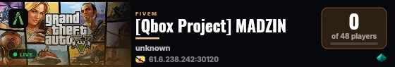[Qbox Project] MADZIN live status badge