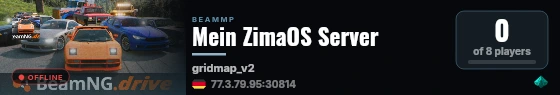 Mein ZimaOS Server live status badge