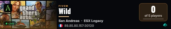 Wild live status badge