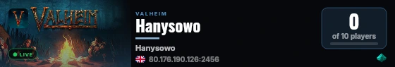 Hanysowo live status badge