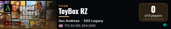 ToyBox RZ live status badge