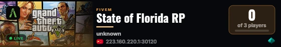 State of Florida RP live status badge