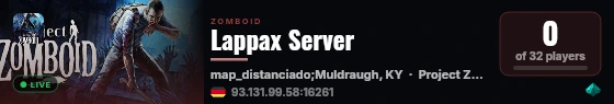 Lappax Server live status badge