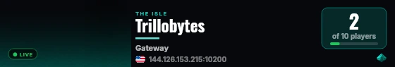 Trillobytes live status badge