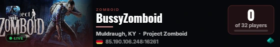 BussyZomboid live status badge