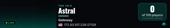 Astral live status badge
