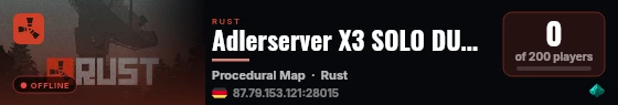 Adlerserver X3 SOLO DUO TRIO live status badge