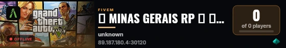🎮 MINAS GERAIS RP 🎮 ✅ INAUGUROU HOJE ✅ | 🎮 https://discord.gg/Dh7mPeXp9Y live status badge