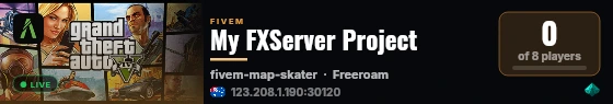 My FXServer Project live status badge