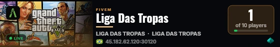 Liga Das Tropas live status badge