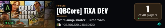 [QBCore] TiXA DEV live status badge