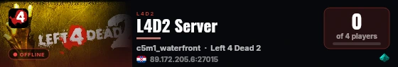 L4D2 Server live status badge