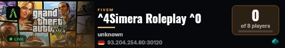 ^4Simera Roleplay ^0 live status badge