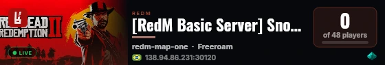 [RedM Basic Server] Snow Mapping live status badge
