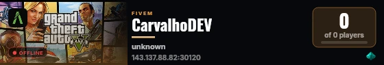 CarvalhoDEV live status badge