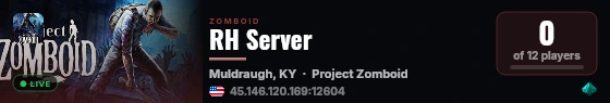 RH Server live status badge