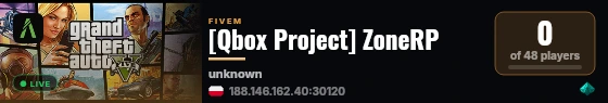 [FiveM Basic Server] ZoneRP live status badge