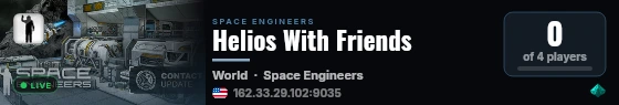 Helios With Friends live status badge