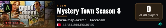 Mystery Town Season 8 live status badge