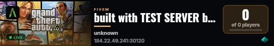 built with TEST SERVER by The Community! live status badge